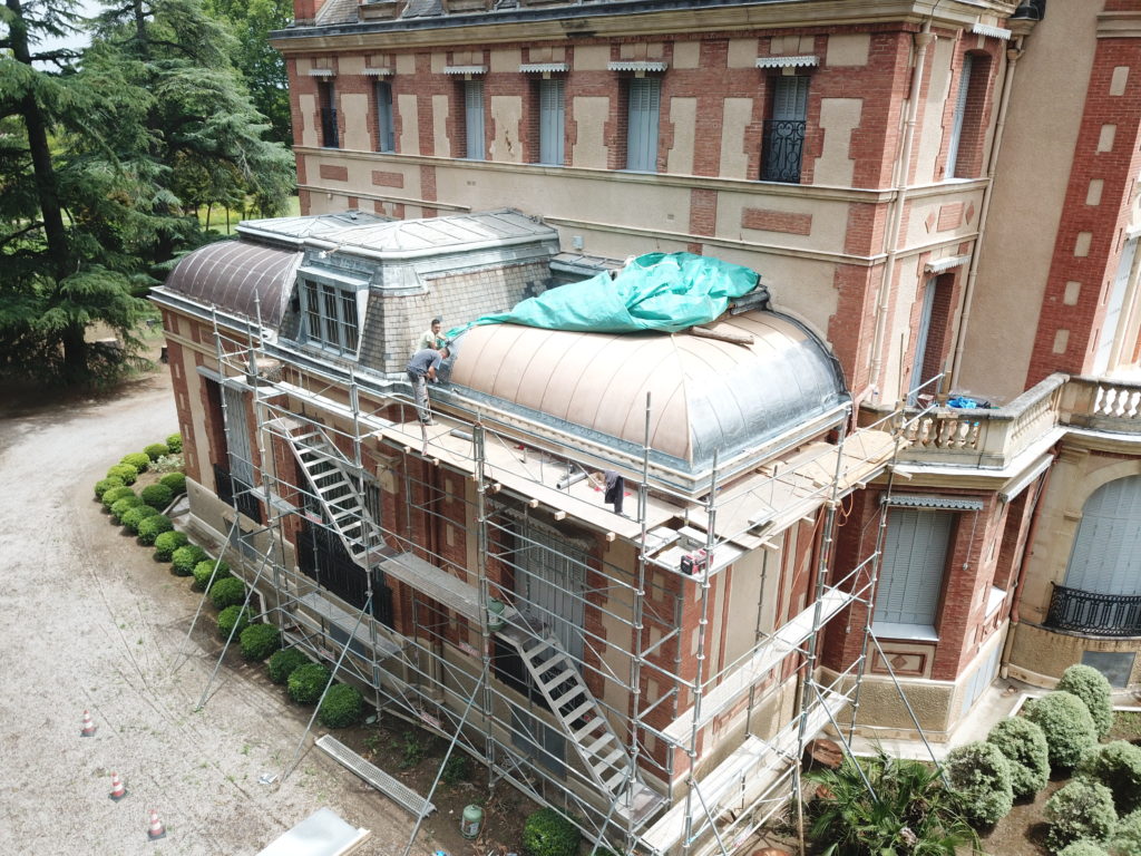 Terrasse zinc et toiture plomb